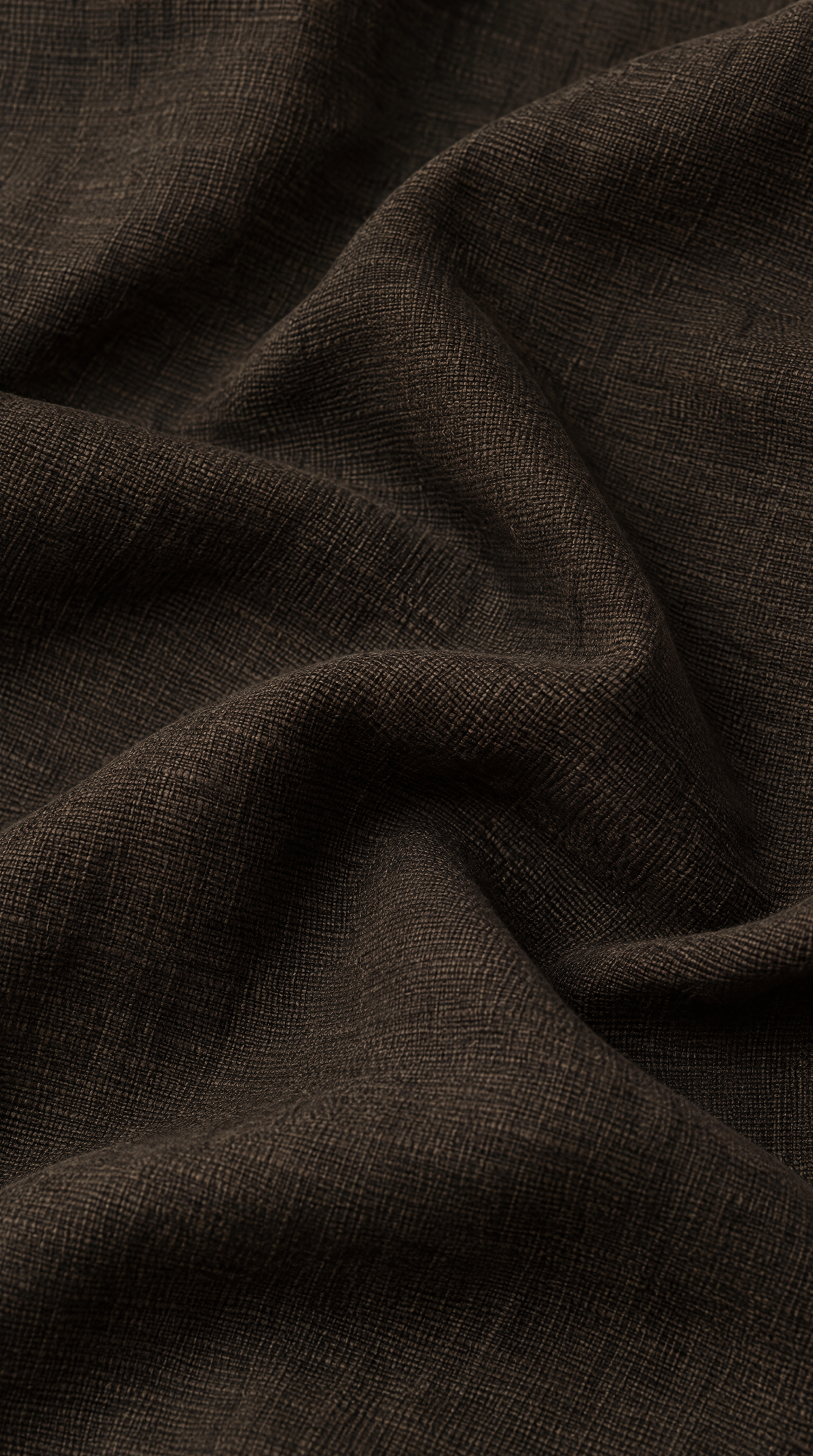 Textured Kodaikanal Dark Chocolate Linen-blend Shirt