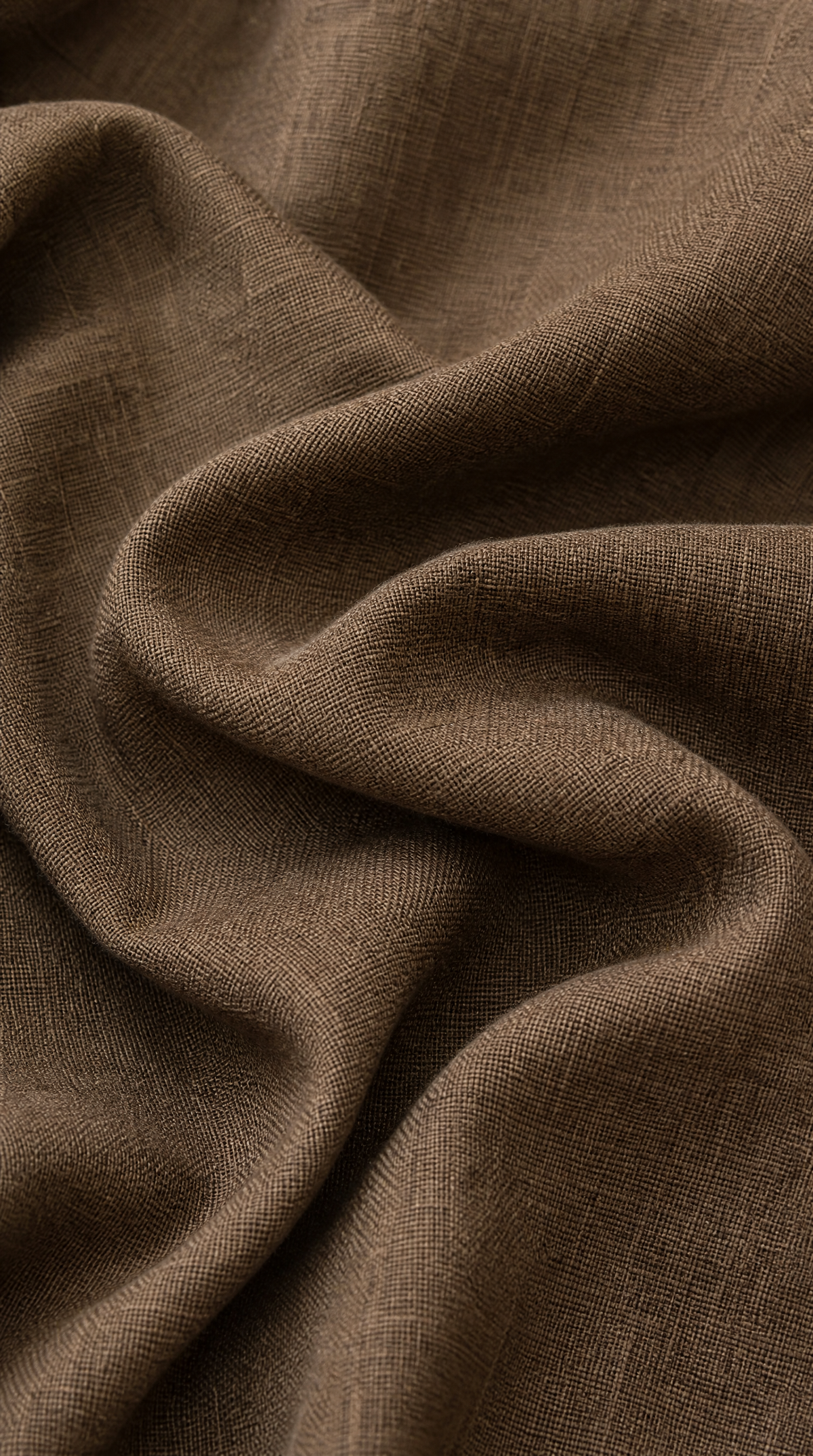 Textured Cocoa Desert Linen-blend shirt