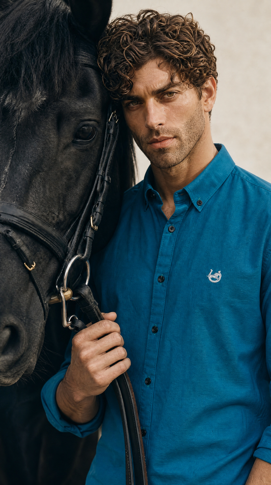 The Cochin Peacock Linen-blend Shirt