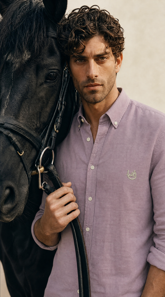 The Kashmir Lavender Linen-blend Shirt