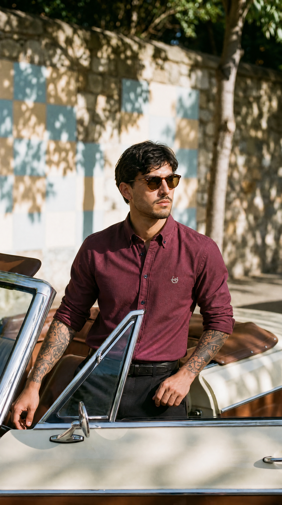The Simla Oxford Burgundy Shirt