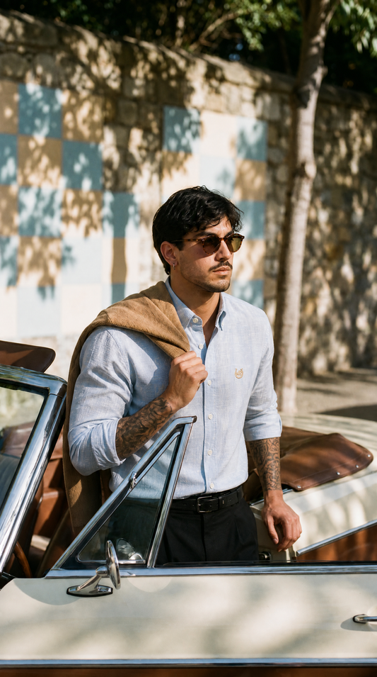 The Coromandel Azure Cotton Shirt