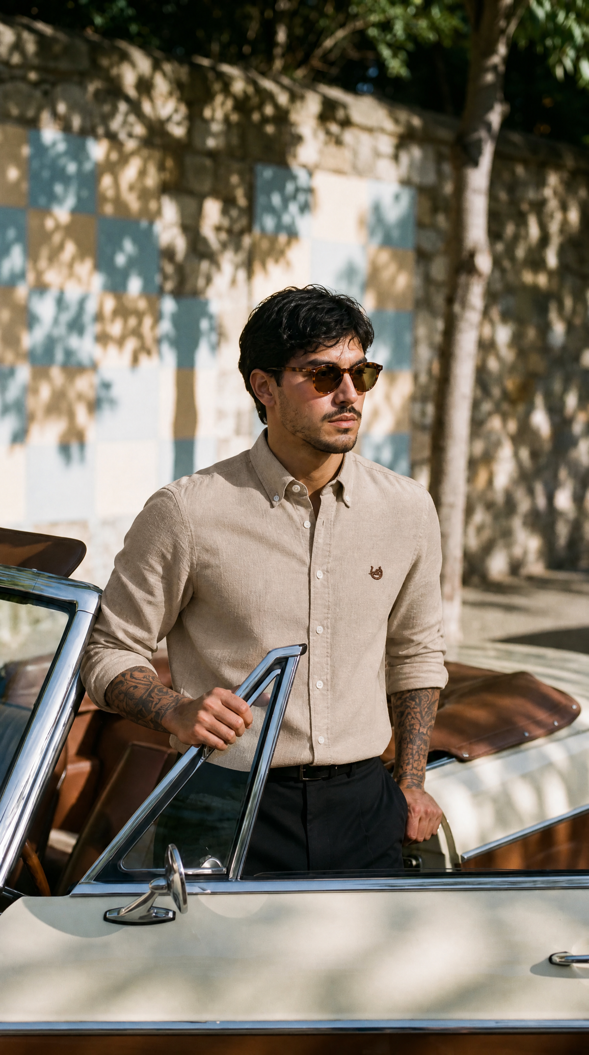 The Thar Mud Brown Linen-blend Shirt
