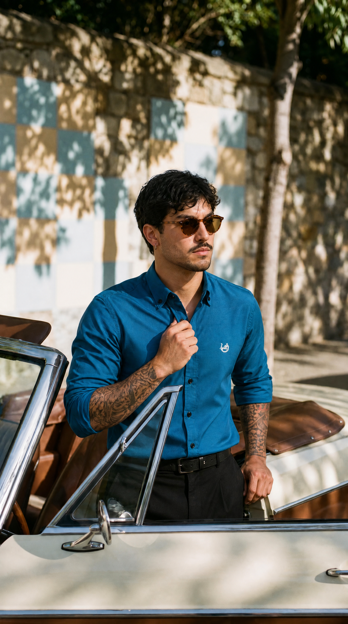 The Cochin Peacock Linen-blend Shirt