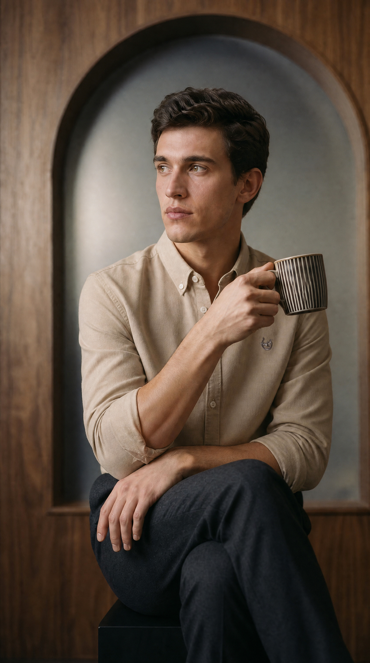 The Coonoor Oxford Classic Beige Shirt