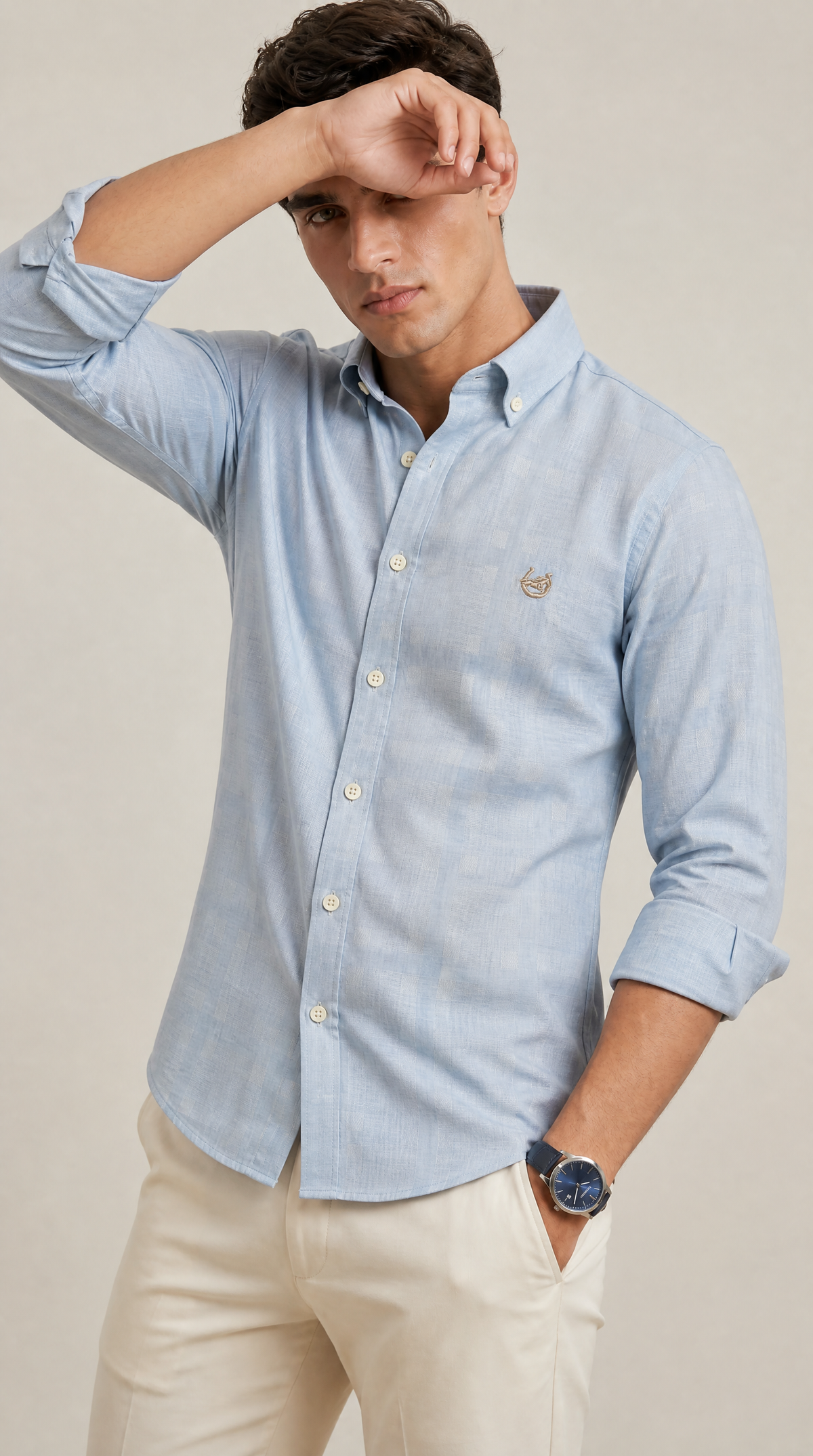 The Coromandel Azure Cotton Shirt