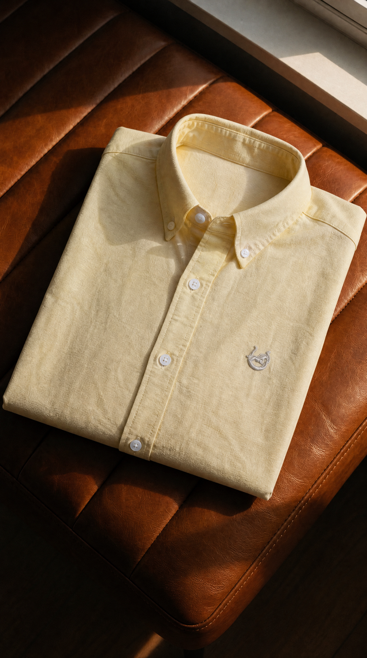 The Mysore Straw Yellow Linen-blend Shirt